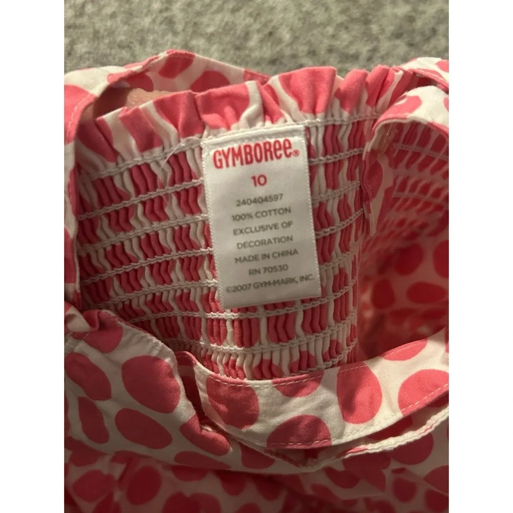 Kk37 Gymboree girls size‎ 10 pink polkadot dress beach vacation sundress
